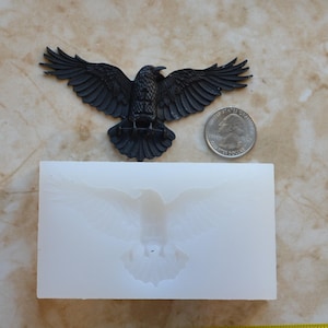 Raven silicon mold, Birds, Resin Birds mold, Clay Birds mold, Epoxy Birds molds, food grade Bird, mold, song birds, Chocolate molds,A430 image 2