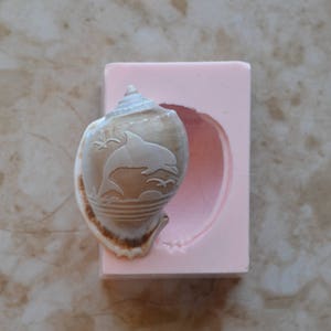 Shell Mold Dolphin Silicone Mold, Shell Silicone Mold, Epoxy, Beach, Nautilus, Scallop, Chocolate molds, ocean, seashells, N362