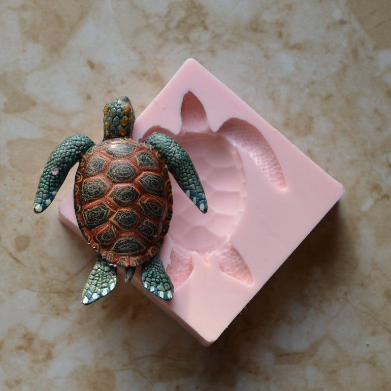 2 Pack Turtle Silicone Molds For Baking - 6 Cavity Candy, Chocolate, Ice Cube Molds