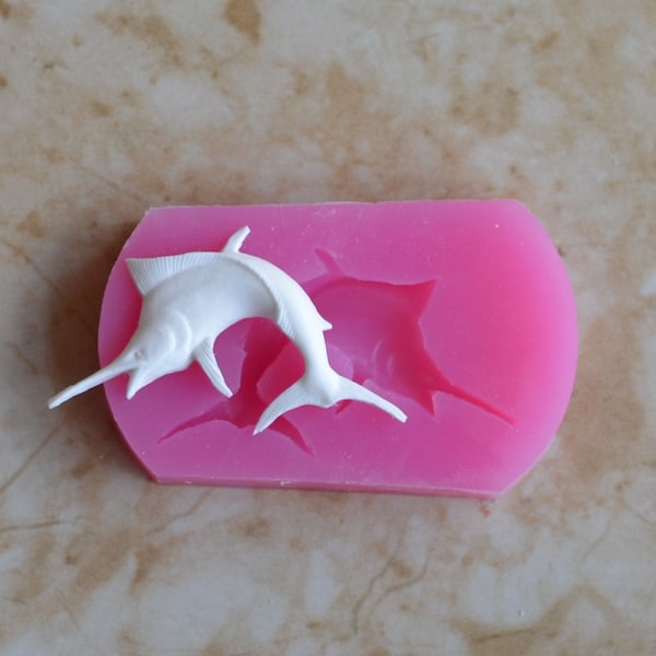 Marlin Silicone Mold, Fish mold, silicone, Resin, Fish, Clay, Epoxy, food grade mold, Ocean, deepwater fish, Chocolate, Candy, Cake N500