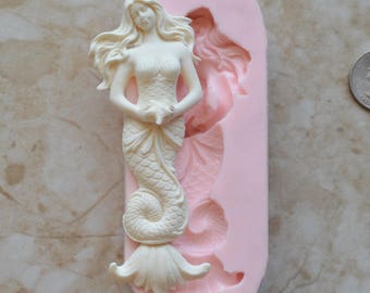 Mermaid silicone mold, Mermaid, Mermaids, aquatic creature, Shipwrecks, Folklore, Fairy tales, Clay mold, Epoxy molds, Nautical mold N374