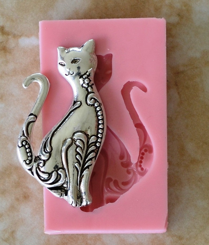 Cat Silicone Mold Silcone Molds Cake Candy Clay Animal Etsy UK