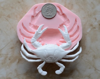 Crab Silicone Mold, Animal Silicone Mold, Resin, Clay, Epoxy, food grade, Chocolate molds, Resin, Clay, dogs, cats, fish, birds A570