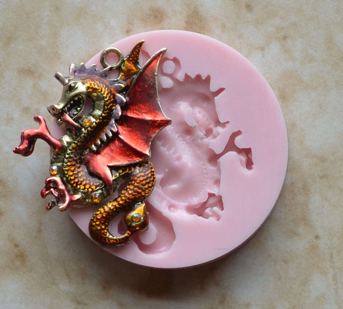 1pcs UV Resin Liquid Silicone Mold Animal Monsters Dragon Resin Molds For  DIY Pendant Charms Making Jewelry Finding Accessories