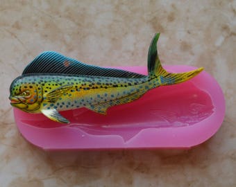 Dolphin silicone mold, Fish, Clay Dolphin mold, Fish silicone mold, resin, Clay, Ocean fish, deepwater fish, Chocolate, freshwater A436