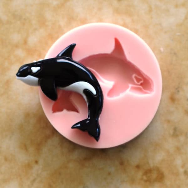 Killer Whale, Orca, Silicone Mold,  Fish, Clay Dolphin mold, Epoxy Dolphin molds, food grade Dolphin mold, Ocean fish, Chocolate N146-1