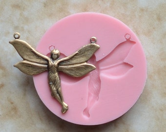 Fairy Silicone Mold, Jewelry, Resin, clay, Pendant, Necklace, hung on a chain, Charms, brooch, bracelets, symbol, earrings,  G231
