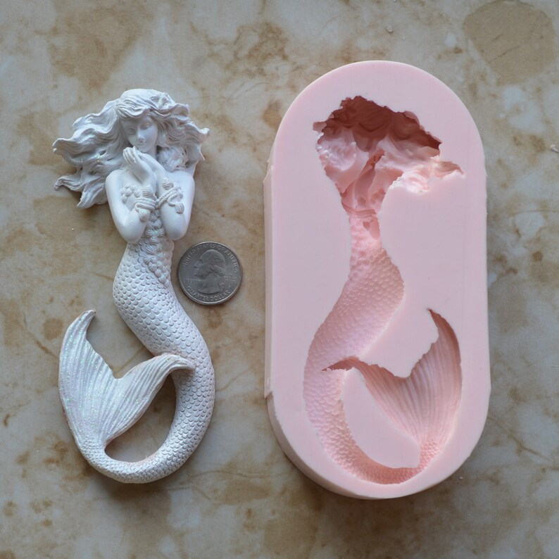 Mermaid Mold Silicone Silcone Molds Cake Soap Molds Clay Etsy