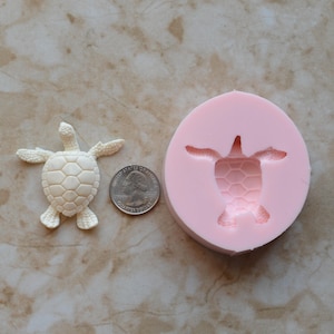 Turtle silicone mold, Resin mold, Clay mold, Epoxy molds, Sea turtle, turtles, Nautical molds, beach, ocean, nautical, sea, animal A345 image 2