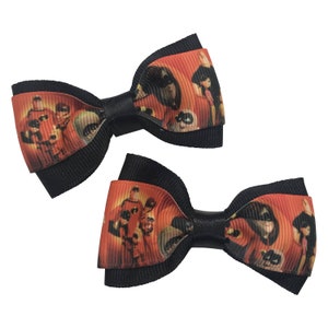 Incredibles Pigtail Bow Set, Hair Bows for Girls, Little Girl Bows, Toddler Hair Bow