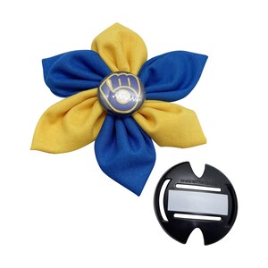 Milwaukee Brewers Wisconsin Baseball Flower Stethoscope ID Name Tag