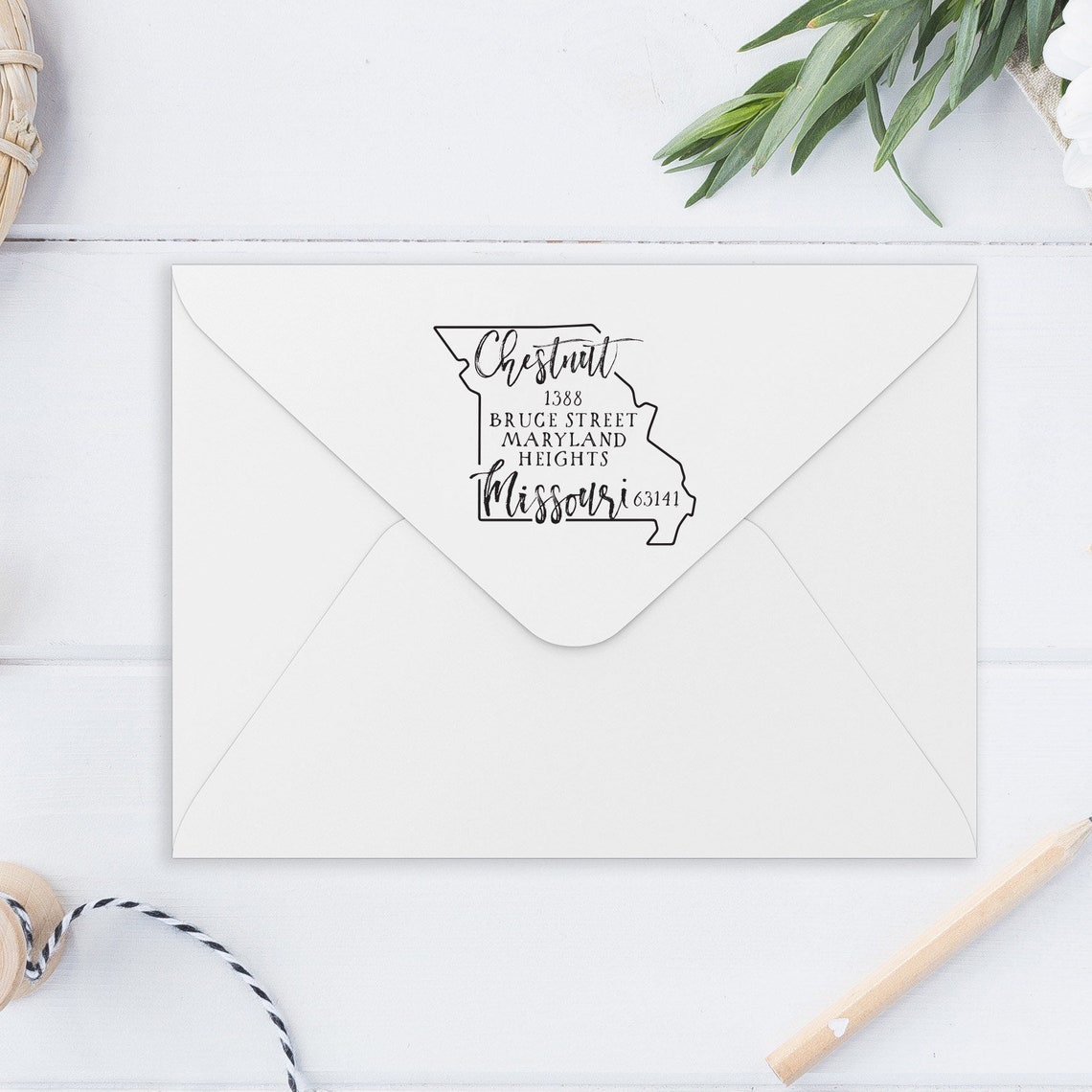Missouri State Return Address Custom Stamp modern Etsy