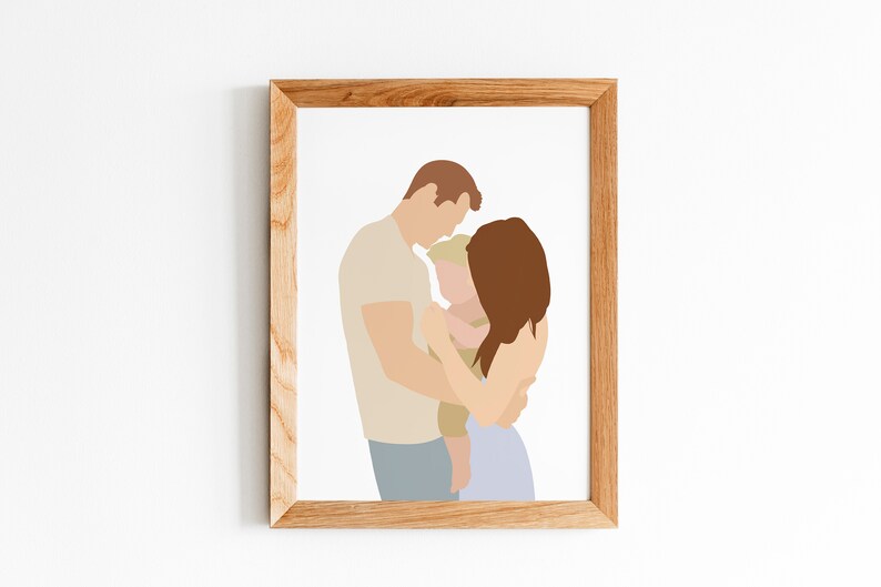 Custom Portrait From Picture Photo Made Into Painting Portrait Sorority Gift Faceless Portrait Coworker Friend Gift