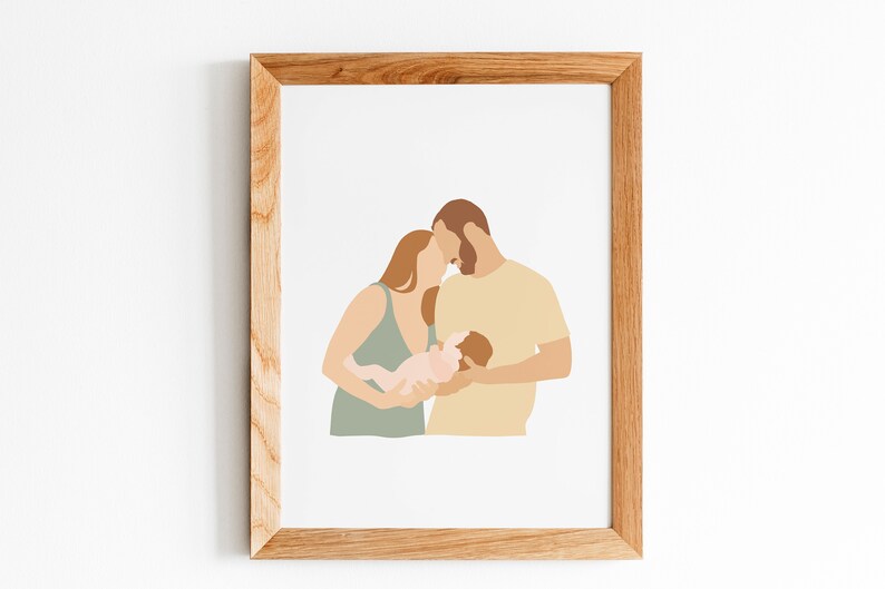 Custom Portrait From Picture Photo Made Into Painting Portrait Sorority Gift Faceless Portrait Coworker Friend Gift