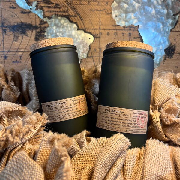 Travel Inspired Large Soy Candle by Wanderlust Scents - CHOOSE YOUR DESTINATION