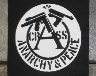 Crass Patch - DIY Crust Anarcho Punk Rudimentary Peni Amebix Disorder Subhumans Dirt Icons of Filth Aus-Rotten Nausea Black Flag