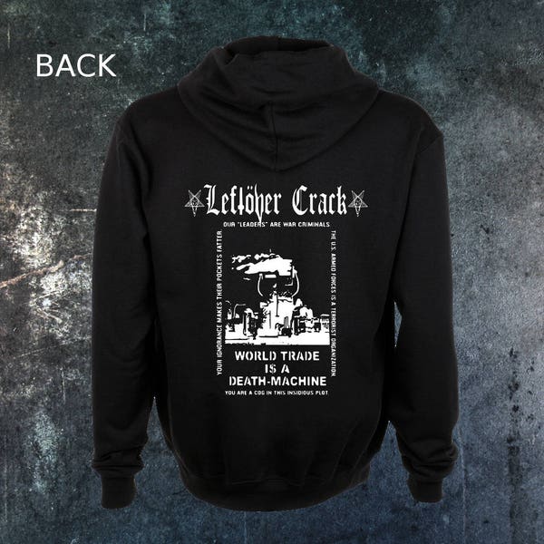 Leftover Crack Zip Up Hoodie Anarcho Punk Crust Ska Choking Victim Star Hipsters Citizen Fish No Cash The Infested Morning Glory F-minus