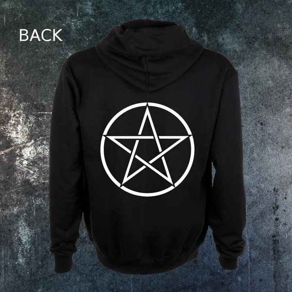 Pentacle Zip Up Hoodie - Punk Leviathan Cross Occult Gothic Satanic Mendes Skull Voodoo Metal Devil Evil Pentagram Witch witchcraft Grunge