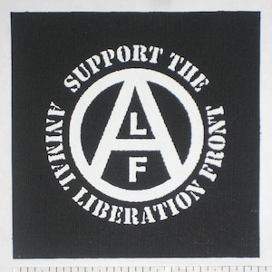 Parche DIY del Frente de Liberación Animal - ALF Derechos de Bienestar Animal Punk Anarcho Crust Serigrafía Craso Aus-rottten Subhumanos Iconos de la Inmundicia