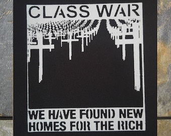 Class War Patch - DIY Crust Anarcho Punk D Beat Human Rights Crass Nausea Filth Leftover Crack Choking Victim Assuck Totalitar Subhumans