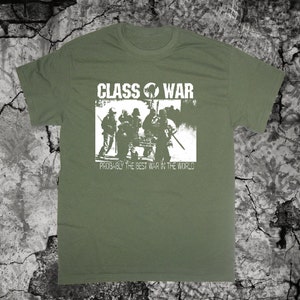 Class War T-Shirt Anarchy Crust Anarcho Punk Political Human Rights Nausea Filth Leftover Crack Choking Victim Assuck Totalitar Subhumans
