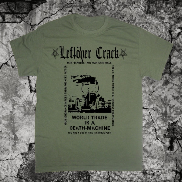 Leftover Crack T Shirt T-shirt Crust Punk Citizen Fish Star Hipsters Choking Victim World Trade Anarcho F-minus no cash anti-flag subhumans