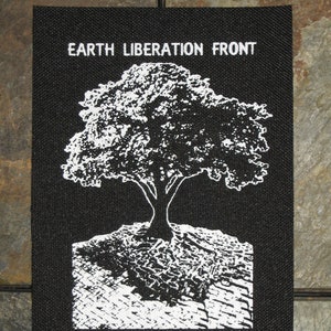 Earth First Liberation Front Patch Punk Environment Greenpeace Nature Vegetarian Vegan Animal Liberation Human Rights Environmental Welfare
