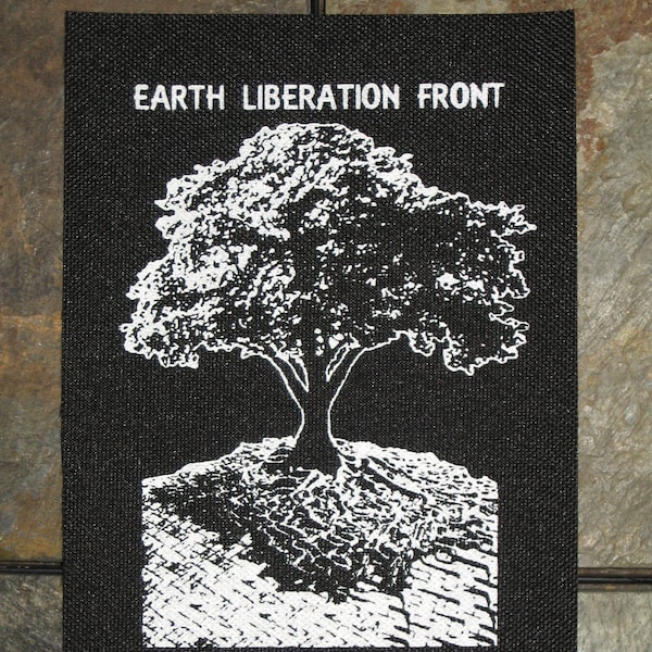 Earth First Liberation Front Patch Punk Umwelt Greenpeace Natur Vegetarier Vegan Tierbefreiung Menschrechte Umweltfürsorge