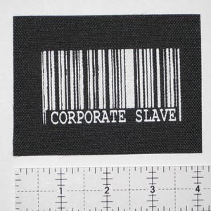 Corporate Slave Patch Crust Anarcho Punk Anarchy Human Rights Liberation Crass Leftover Crack Choking Victim Assuck Totalitar Subhumans