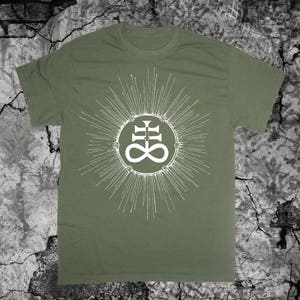 Leviathan Cross T Shirt Punk DIY Occult Gothic Satan Goat&#39;s Head Baphomet Pentagram Satanic Goat Skull Voodoo Metal Witchcraft Wicca Demonic