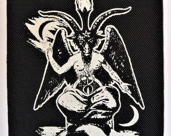 Satanic Baphomet Patch - Punk DIY Pentagram Leftover Crack Occult Gothic Evil Satan Goat's Head Voodoo Metal Devil Witchcraft Wicca Demonic