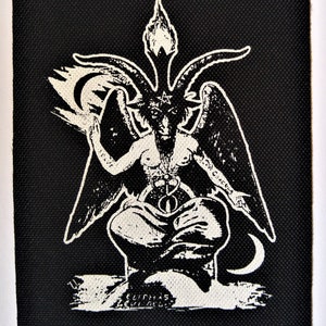 Satanic Baphomet Patch - Punk DIY Pentagram Leftover Crack Occult Gothic Evil Satan Goat's Head Voodoo Metal Devil Witchcraft Wicca Demonic