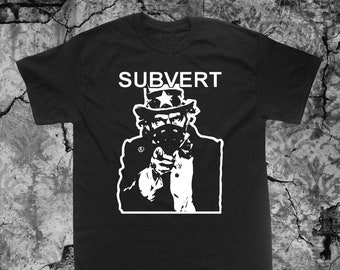 Anti Government Shirt - Subvert Activism Class War anarchism Human Liberation Front Earth Rights Welfare social Anarchy Authority Vegan Punk