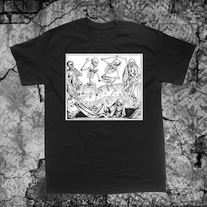 Memento Mori Shirt - Danse Macabre Dance of Death Remember Skull Occult Gothic Skeleton Medieval Evil Wicca Witchcraft Voodoo Seal Sigil