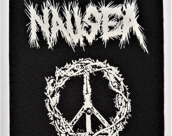 Nausea Peace Patch Anarcho Crust Punk Hellshock Extinction of mankind Phobia Warsore MDC Los Crudos Amebix Disclose Flux of Pink Indians DIY