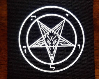 Pentagram Patch - Satanic Leviathan Cross Baphomet Goat of Mendes Skull Occult Gothic Sigil of Lucifer Goat's Head Witchcraft Wicca Devil