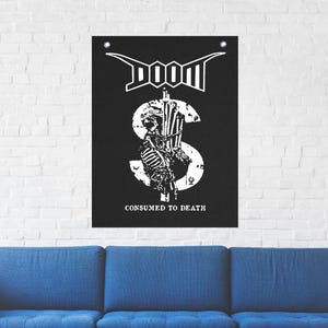 Doom Wall Tapestry - Crust Anarcho Punk D-Beat Anti Cimex Nausea Disrupt Discharge Amebix Extreme Noise Terror Antisect Disclose Aus-rotten