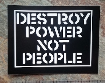 4 x 3&quot; Crass Anarchy Sticker - Anarcho Punk Hellshock Extinction of mankind Discharge Amebix Bumper Decal Doom Flux of Pink Indians