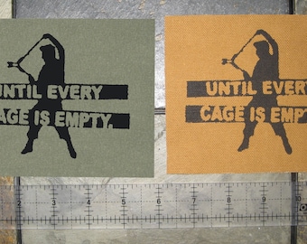 Animal Liberation Front ALF Patch - DIY Animal Welfare Rights Punk Anarcho Crust Silk Screen Crass Aus-rottten Subhumans Vegetarian Vegan