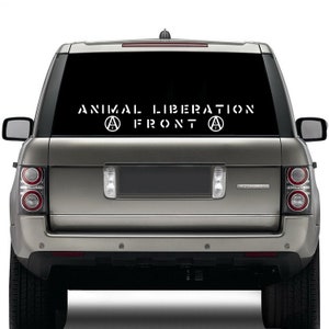 Animal Liberation Front Die Cut Vinyl Aufkleber - Wasserdicht Welfare Right Punk Anarcho Crust Vegan Vegetarian Anarchy Earth First Human