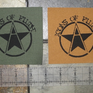 Icons of Filth Patch - DIY Crust Anarcho Punk Rudimentary Peni Amebix Disorder Subhumans Dirt Crass Aus-Rotten Nausea Black Flag