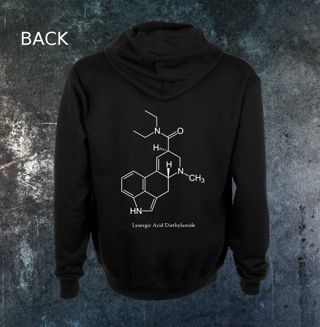 [PERSTEP]★STRUCTURE PIGMENT HOODIE LSD Chemical Structure Full Zip Hoodie - Acid Formula