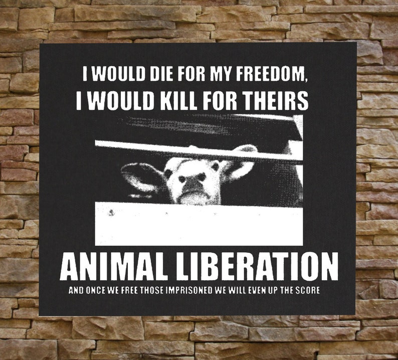 BACK Patch Animal Liberation ALF Front Animal Welfare Rights | Etsy
