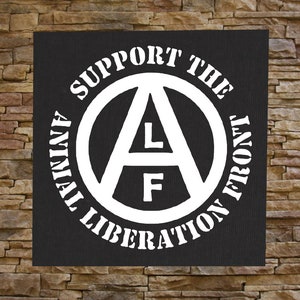 Animal Liberation Canvas Print / Back Patch - Front Vegan Animal Welfare Rights Punk Anarcho Crust Vegetarian Crass Aus-rottten Subhumans