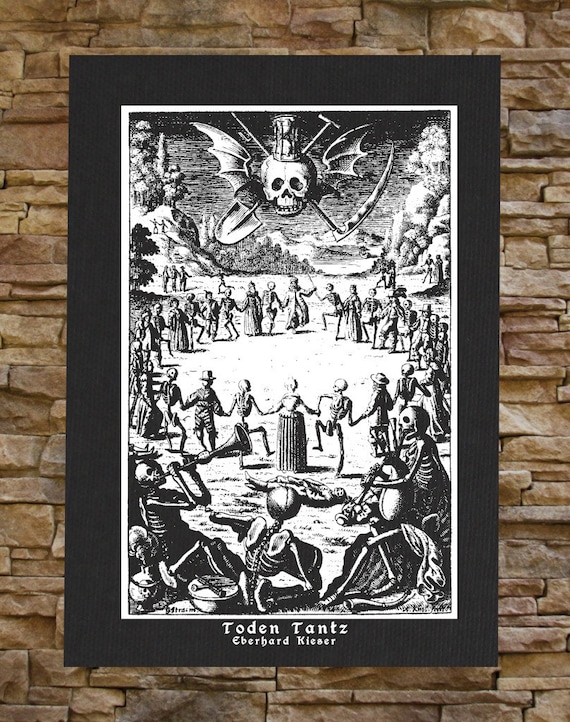 Memento Mori Canvas Print / BACK Patch - Danse Macabre Dance of