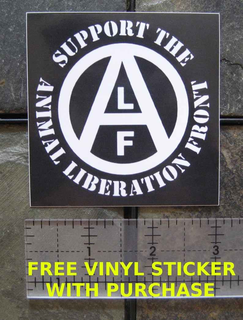 Animal Liberation Front Zip Up Hoodie Front Activism ALF Earth | Etsy