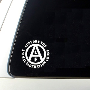 Animal Liberation Front Die Cut Vinyl Aufkleber - Wasserdicht Welfare Right Punk Anarcho Crust Vegan Vegetarian Anarchy Earth First Human