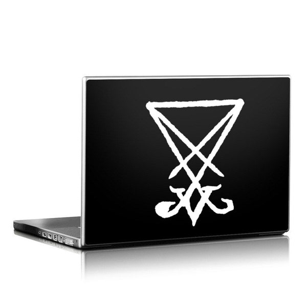 Sigil of Lucifer Die Cut Vinyl Sticker - Pentagram Decal Satanic Occult Metal Satan Goat's Head Baphomet Witchcraft Wicca Demonic Seal Cross