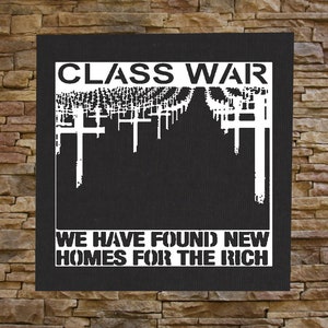 Class War Canvas Print / BACK Patch - Crust Anarcho Punk D-Beat Skitsystem Star Hipsters Disrupt Discharge Disclose Dropdead Hellnation Doom
