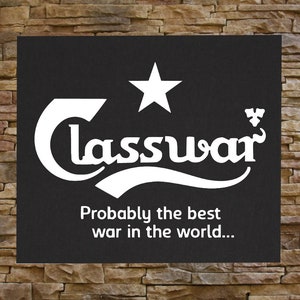 Class War Canvas Print / BACK Patch - Crust Anarcho Misfits Punk Dead Kennedys Crass Doom Nausea Choking Victim Assuck Amebix Los Crudos